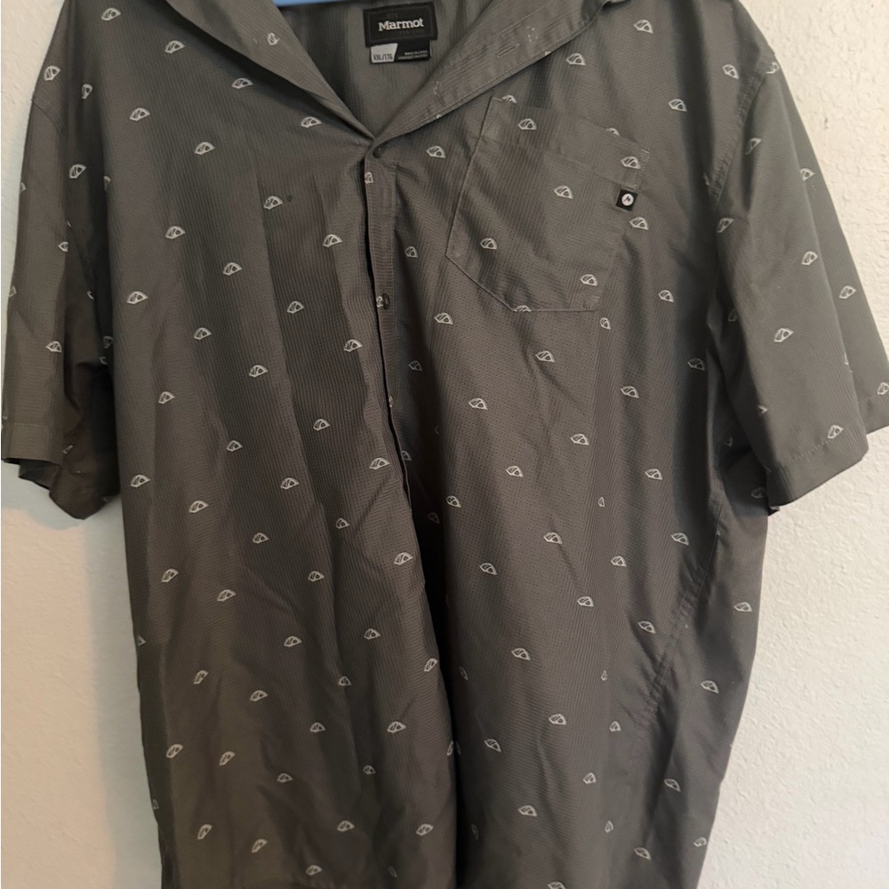 Marmot Charcoal Patterned Casual Shirt